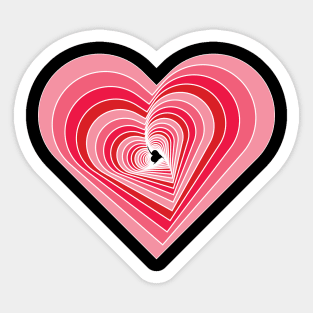Cascading Heart Valentine's Day Sticker